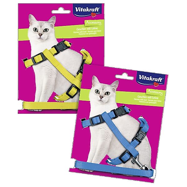 Vitakraft Geschirr Katzengeschirr mit Leine stufenlos günstig online kaufen