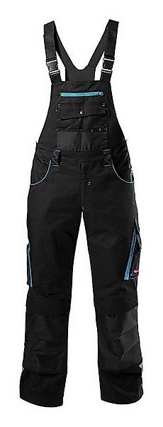 fortis Latzhose Herren twenty-four, schwarz/türkis günstig online kaufen