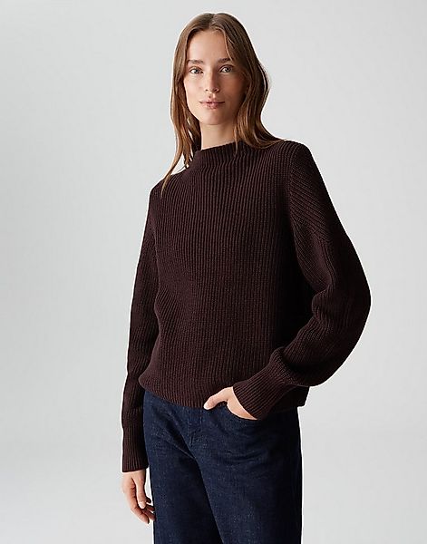 OPUS Strickpullover PONTELLE aus nachhaltigem BCI Cotton Funnel Neck, natür günstig online kaufen