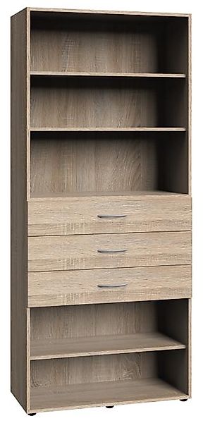Regal Breite ca. 80 cm inkl. 3 Schubladen MULTIRAUMKONZEPT von Wimex / Eich günstig online kaufen