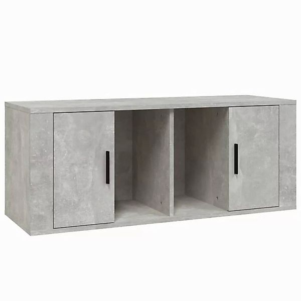 vidaXL TV-Schrank TV-Schrank Betongrau 100x35x40 cm Spanplatte TV-Lowboard günstig online kaufen