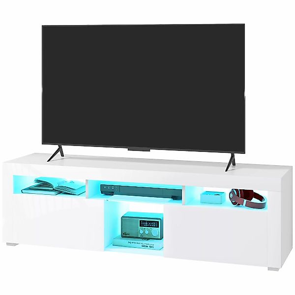 HOMCOM TV-Schrank, TV-Ständer, TV-Möbel, bis zu 55 Zoll, mit LED-Lichtern, günstig online kaufen