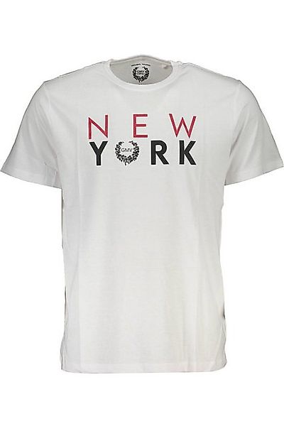 GIAN MARCO VENTURI T-Shirt Weißes Herren Kurzarm-T-Shirt mit Rundhals & Dru günstig online kaufen