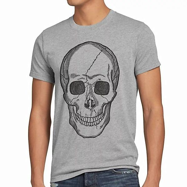 style3 Print-Shirt Herren T-Shirt Skull Totenkopf Harley Rocker Punk Tattoo günstig online kaufen