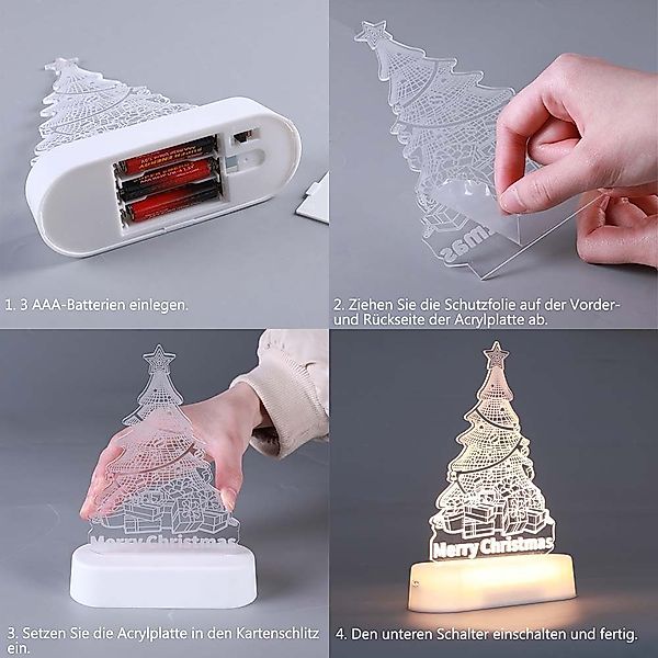 MUPOO LED Dekolicht LED Nachtlicht Weihnachten,Deko-Objekte günstig online kaufen