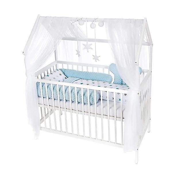 Babyhafen Babybett Hausbett Kinderbett 120x60 Matratze günstig online kaufen