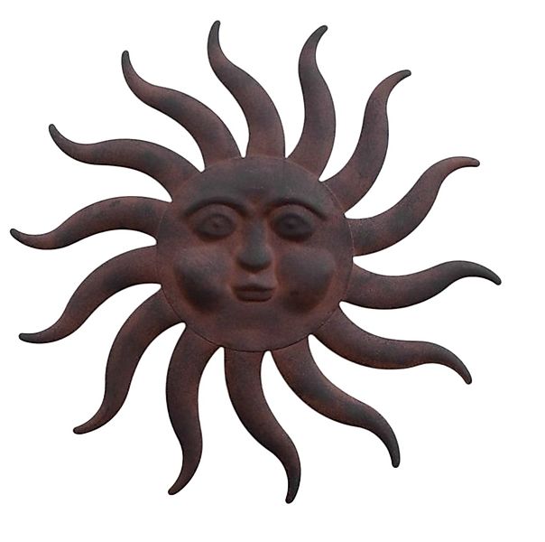 Deko-Impression Wanddekoobjekt Wanddekoration Sonne Eisenblech rotbraune Pa günstig online kaufen