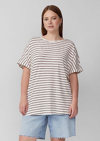 QS Kurzarmshirt T-Shirt Locker geschnittenes T-Shirt günstig online kaufen