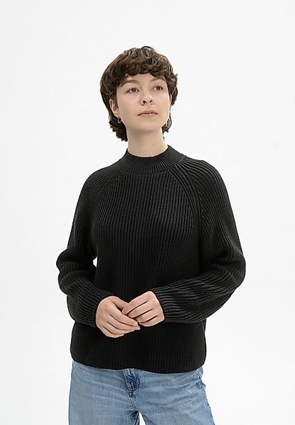 MELA Strickpullover Rippstrick Stehkragenpullover Style ANALAH Raglanärmel günstig online kaufen