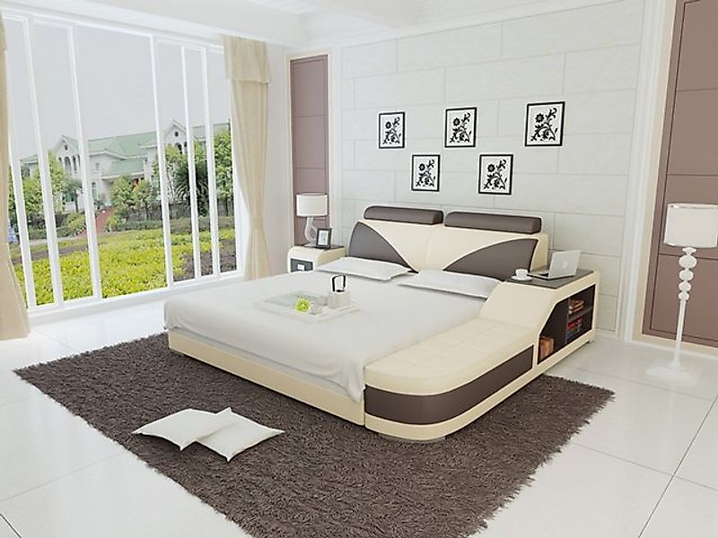 Xlmoebel Bett Wasserbett Hotel Doppelbett Komplettset aus Leder-Polsterbett günstig online kaufen