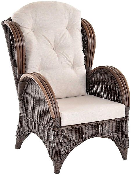 Krines Home Relaxsessel Ohrensessel Hochlehnsessel Rattan/Fernsehsessel günstig online kaufen