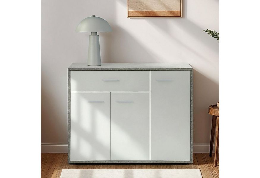 CARO-Möbel Schuhschrank DEUSTO Schmale Flurkommode mit Schublade und 3 Türe günstig online kaufen