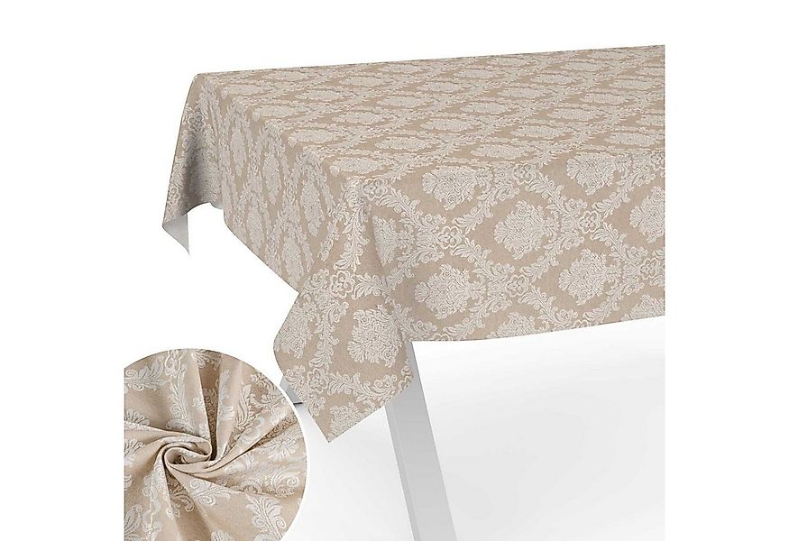 ANRO Tischdecke aus Stoff UNI Farben wasserabweisend Tischtuch Tischwäsche günstig online kaufen