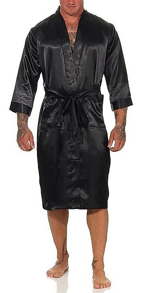 EloModa Morgenmantel Herren Morgenmantel Robe Bathrobe Bademantel Satin, M günstig online kaufen