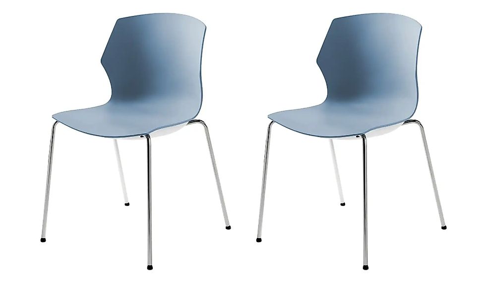 Stapelstuhl  2er Set MyPrimo ¦ blau ¦ Maße (cm): B: 51 H: 80,5 T: 53.0 Stüh günstig online kaufen
