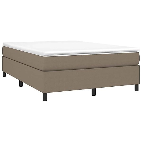 vidaXL Boxspringbett mit Matratze Taupe 140x200 cm Stoff 3144427 günstig online kaufen