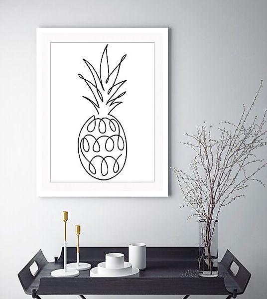queence Bild »Juliane«, Ananas, gerahmt, Ananas günstig online kaufen