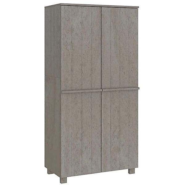 vidaXL Kleiderschrank HAMAR Hellgrau 89x50x180 cm Massivholz Kiefer 340483 günstig online kaufen