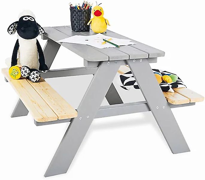 Pinolino® Kindersitzgruppe »Nicki für 4, grau«, Made in Europe günstig online kaufen