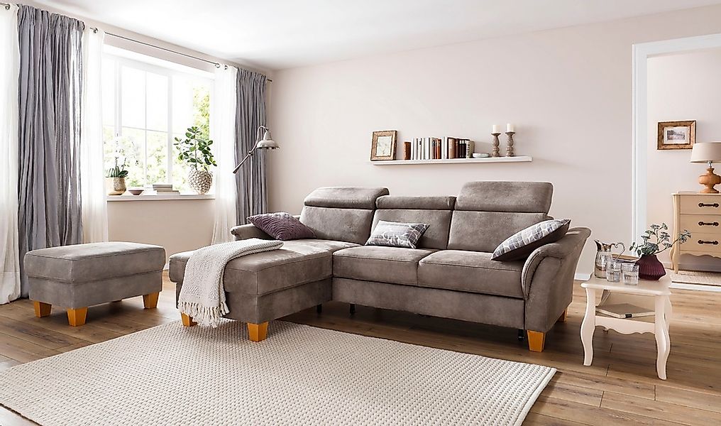 Home affaire Ecksofa »Conville L-Form«, Federkern, wahlweise mit Bettfunkti günstig online kaufen