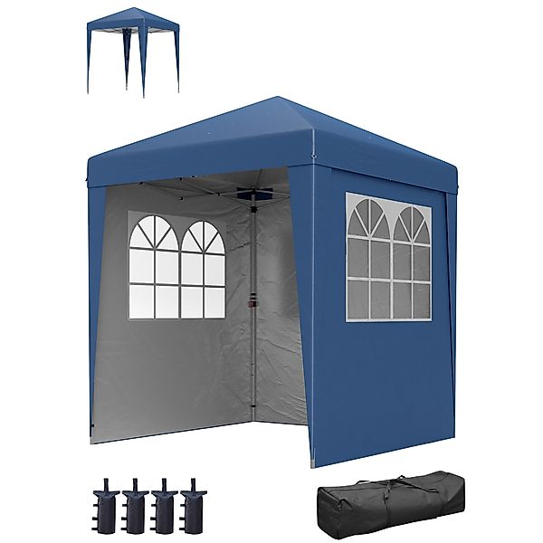 Outsunny Faltbares Gartenpavillon Pop-up 2 x 2 m Empfangszelt Höhenverstell günstig online kaufen