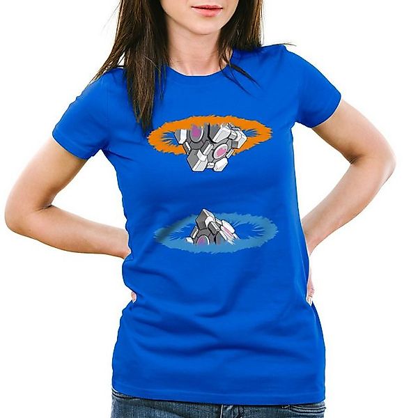 style3 T-Shirt Companion Cube Gamer Portal Portale Chell Begleiter Würfel g günstig online kaufen