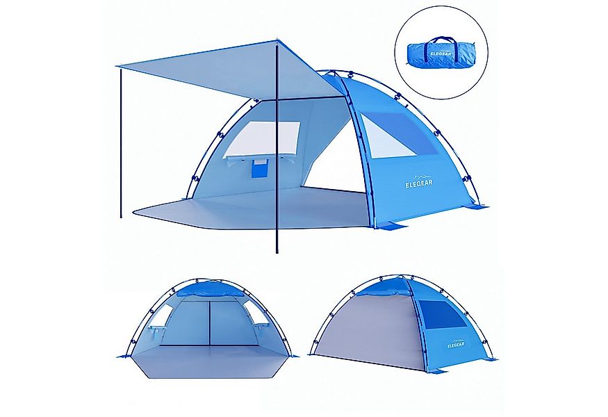 Elegear Strandmuschel mit Sonnendach für 2 Personen, Pop Up Strandzelt (UV günstig online kaufen