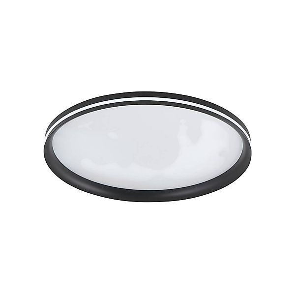 LED-Deckenlampe Isy, schwarz, Ø 55 cm, Metall, CCT, dimmbar günstig online kaufen