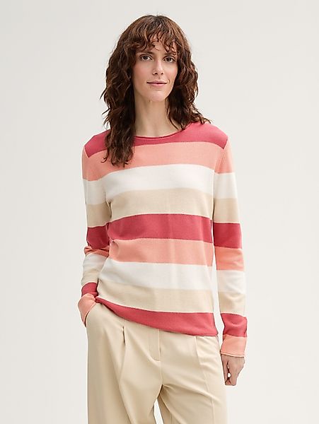 TOM TAILOR Strickpullover Strickpullover mit Rundhalsausschnitt günstig online kaufen