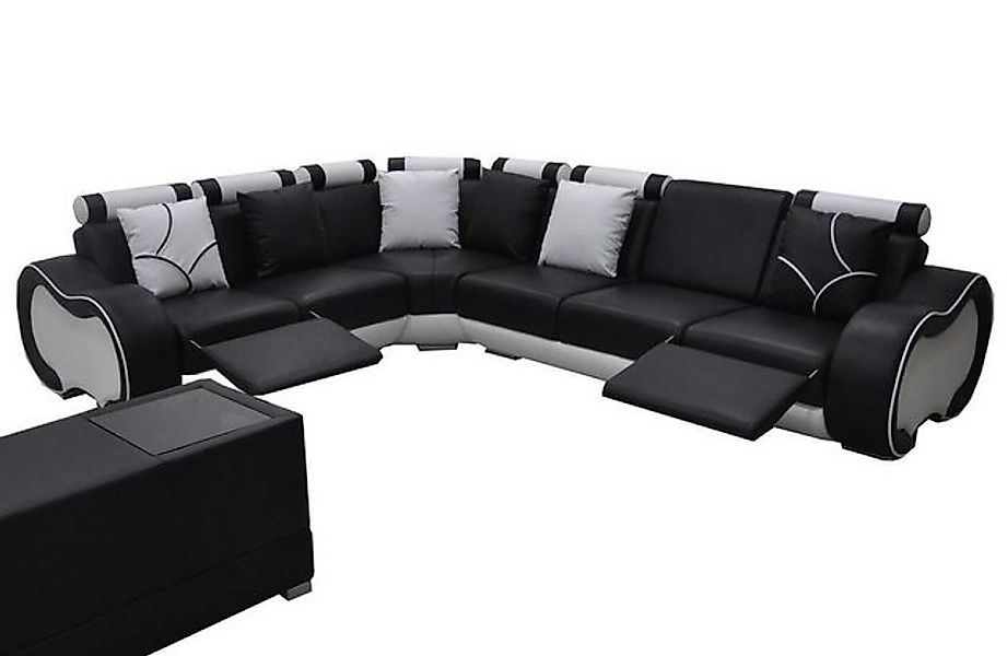 JVmoebel Ecksofa Ecke Leder mit USB Modern XXL Couch Wohnlandschaft Lederso günstig online kaufen