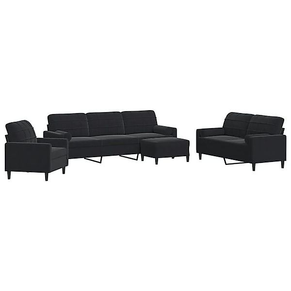 vidaXL Sofa 4-tlg. Sofagarnitur mit Kissen günstig online kaufen