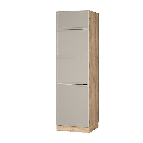 Vicco Kühlumbauschrank Fame-Line, GrauBeige/Goldkraft Eiche, 60 günstig online kaufen