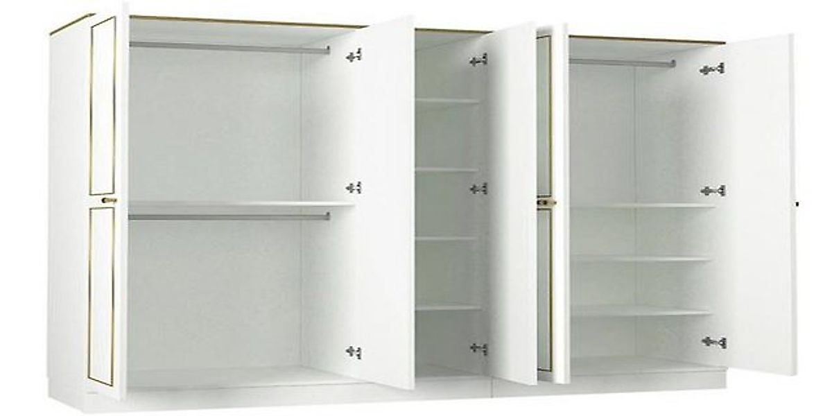 JVmoebel Kleiderschrank Schlafzimmer Kleiderschrank Moderne Möbel Weiß Holz günstig online kaufen