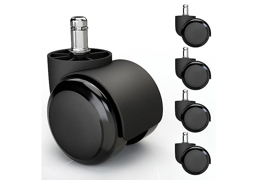 Vendix Stuhlrolle 5x Hartbodenrollen 11mm / 10mm mit PVC Überzug -leise und günstig online kaufen