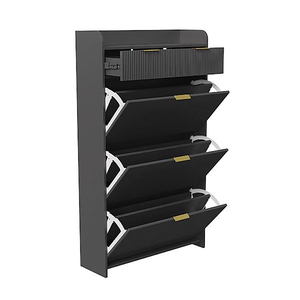 PXloue Schuhschrank Verstellbar mit 3 Klappen&Schubladen-Schuhkommode für E günstig online kaufen