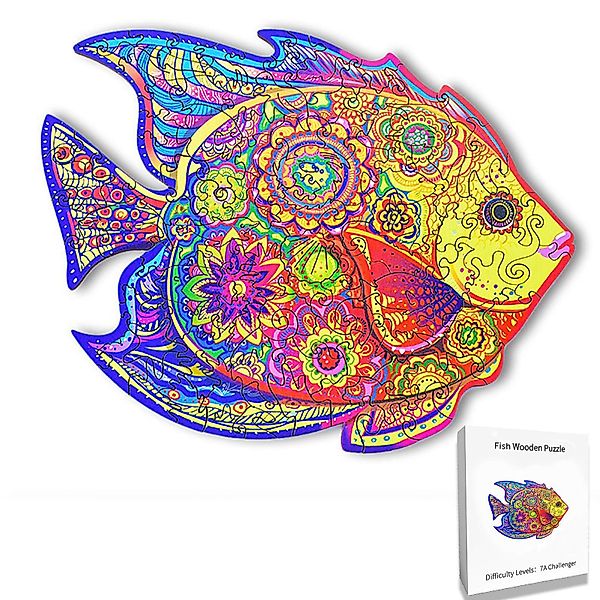 NASUM Steckpuzzle Holzspielzeug: Fabelhaftes Fisch-Puzzle, 100 günstig online kaufen