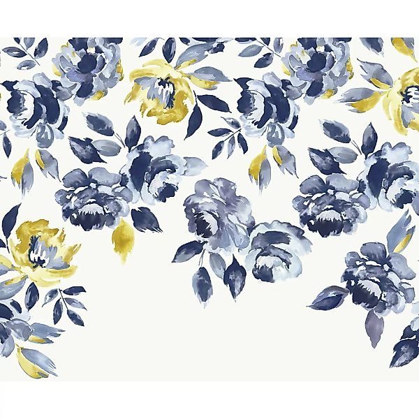 Joules Fototapete Ocean Bloom Crème 300 cm x 280 cm Blau-Grün FSC® günstig online kaufen