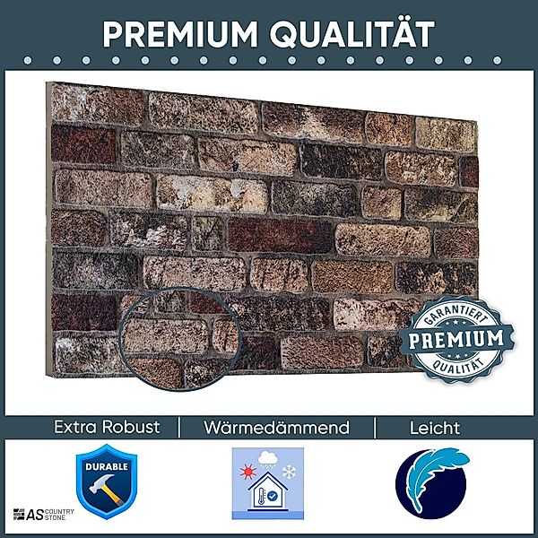 ASCountrystone Wandpaneel Backsteinoptik, BxL: 50,00x100,00 cm, günstig online kaufen