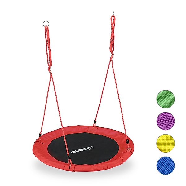 relaxdays Nestschaukel 90 cm, Rot günstig online kaufen