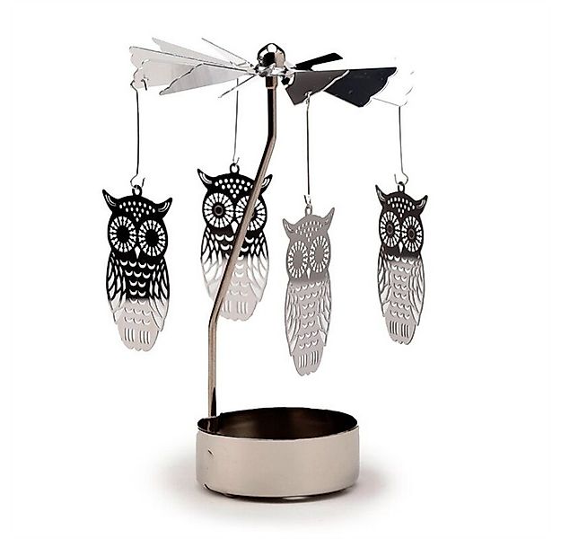 Puckator Teelichthalter Eule Totenkopf (Metall Teelichtkarussell, 1 St., dr günstig online kaufen