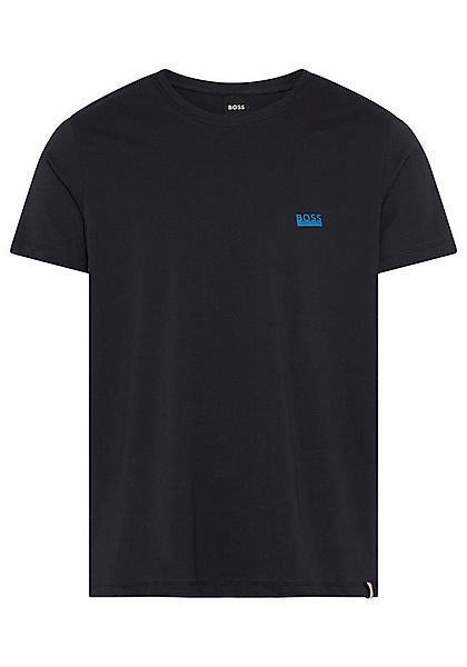 BOSS T-Shirt Rundhals, Jersey, kleines Logo, regular fit günstig online kaufen