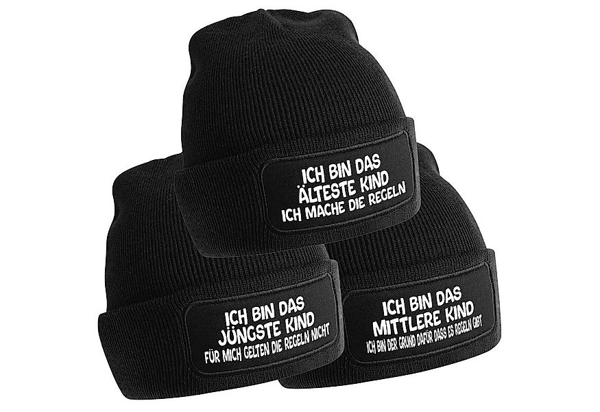 Herzbotschaft Beanie 3er Set Beanies Strickmütze mit Spruch ICH BIN DAS JÜN günstig online kaufen