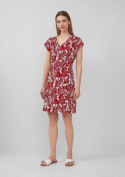 s.Oliver Minikleid Strukturiertes Jerseykleid mit All-over-Print und Gürtel günstig online kaufen