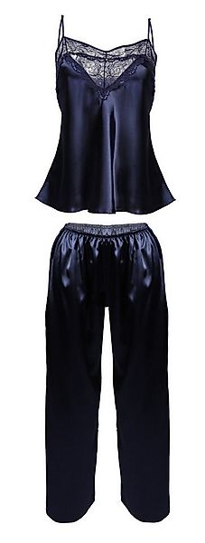 DKaren Pyjama in elegantem Satin-Look mit feiner Spitze günstig online kaufen