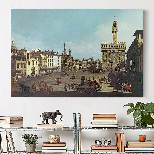 Leinwandbild Kunstdruck - Querformat Bernardo Bellotto - Die Piazza della S günstig online kaufen