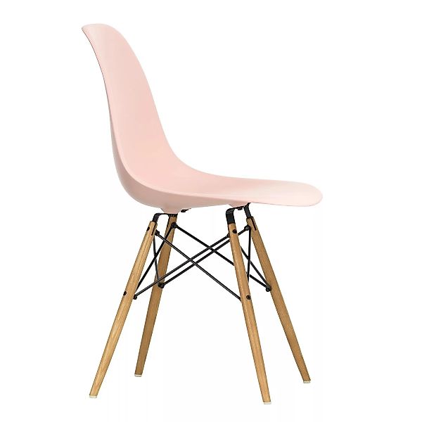 Vitra - Eames Plastic Side Chair DSW Gestell Esche - blassrosa/Sitzschale P günstig online kaufen
