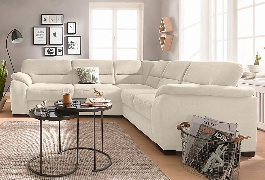 sit&more Ecksofa "Montego L-Form, B: 256cm" wahlweise mit Bettfunktion und günstig online kaufen