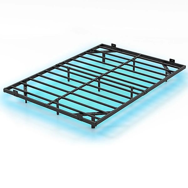 Costway Metallbett 200 x 140 cm mit Led-Leuchten & Fernbedienung günstig online kaufen