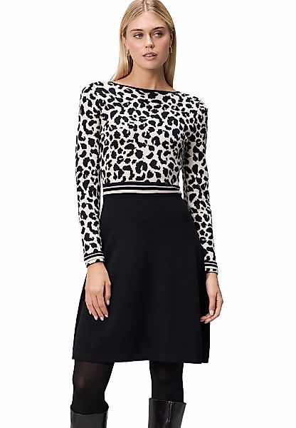 Zero Strickkleid "Damen Strickkleid mit Leomuster" Ohne Tasche Plain/ohne D günstig online kaufen