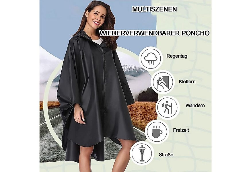 Mutig Regenmantel Regenjacke Regenponcho, Unisex Wiederverwendbar, Tragbare günstig online kaufen